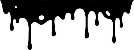 Black paint is dripping down a white background, creating an abstract and artistic visual effect with its irregular shapes and flowing movement vector