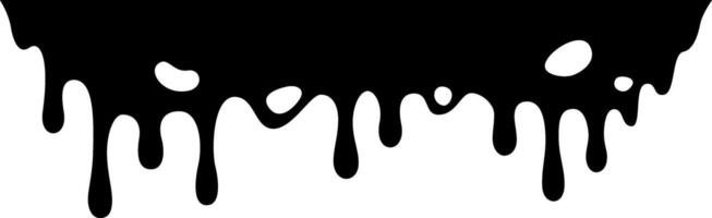 Black paint is dripping down a white background, creating an abstract and artistic visual effect with its irregular shapes and flowing movement vector