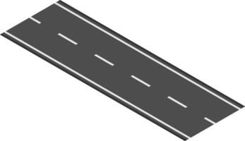 Straight, empty road stretching into the distance, featuring an isometric view that captures transportation, travel, and infrastructure concepts, inviting journeys and adventures ahead vector