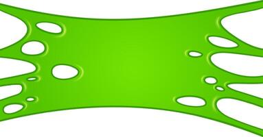 Bright green slime is dripping down, creating various sized holes, against a clean white backdrop, perfect for halloween or any spooky occasion vector