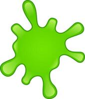Vibrant green splatter spreading across a pristine white backdrop, creating a striking visual effect with its gooey texture and dynamic, fluid shape, evoking a sense of playful energy vector
