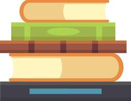 Stacked books alongside a tablet represent the evolution of learning and knowledge, highlighting the shift from traditional reading methods to modern digital formats vector