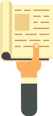 Hand holding an open book while pointing at the text with an index finger, emphasizing the importance of reading and fostering a love for education and knowledge