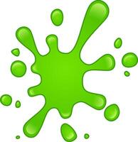 Vibrant green paint is splashing dynamically against a clean white backdrop, creating an energetic and eye catching visual effect with its glossy texture and fluid shape vector
