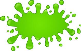 Vibrant, glossy green paint splattering and dripping against a pristine white backdrop creates a dynamic and visually striking composition, full of energy and fluidity vector