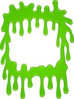 Bright green slime dripping down creates an eye catching frame against a clean white background, ideal for halloween festivities or any spooky occasion vector