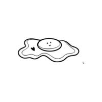 A drawing of a smiley face on a piece of toast vector