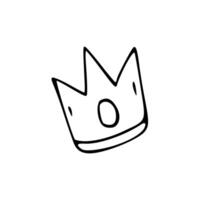 A black and white drawing of a crown vector
