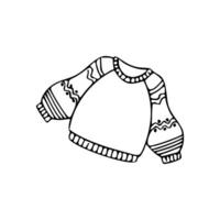 A sweater with a knitted pattern on it vector