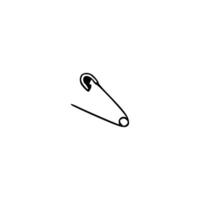 A black and white drawing of a pin vector