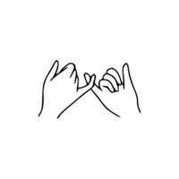 Two hands making a heart shape with their fingers vector