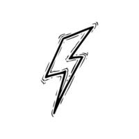 A drawing of a lightning bolt on a white background vector