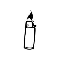 A black and white drawing of a lighter vector
