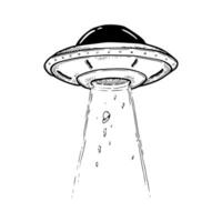 An illustration of a flying saucer vector