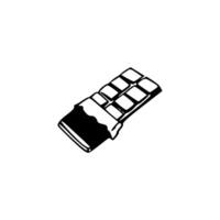 A black and white illustration of a chocolate bar vector