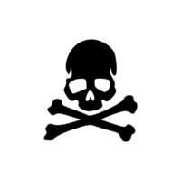A skull and crossbones icon on a white background vector