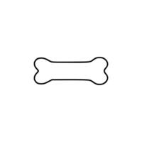 A black and white line drawing of a bone vector