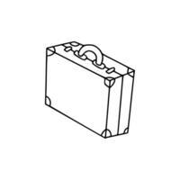 A line drawing of a suitcase on a white background vector