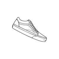 A drawing of a pair of sneakers on a white background vector