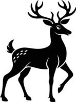 A cute forest animal of Reindeer silhouette art illustration design vector