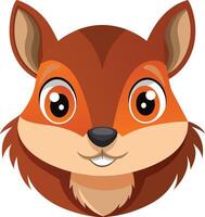 A squirrel head art colorful illustration design on a wildlife forest animal vector