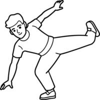 Dancing outline illustration design vector