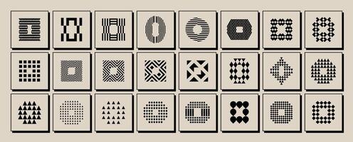 Set of abstract letter O logo, number 0 design vector