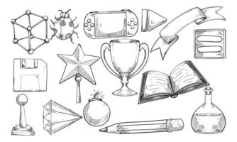 Game Development handdrawn collection vector