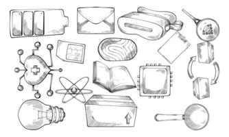 Emerging Technology handdrawn collection vector