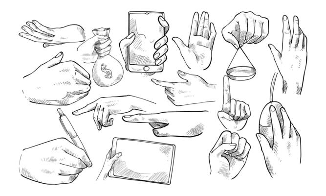 hand handdrawn collection