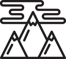 Mountain line icon illustration vector