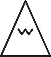 A triangle with a w in the middle vector