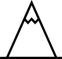 A mountain with a triangle on top vector