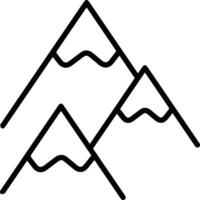 A mountain range with two peaks vector