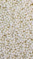 Sago pearls are rotated in a circle video