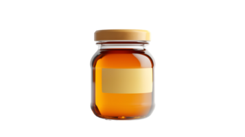 Honey Jar with Blank Label, Isolated on Transparent Background png