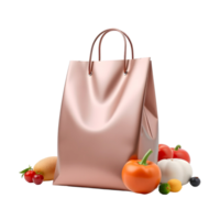 A shopping bag with fruits and vegetables png