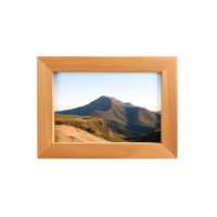 A picture frame with a mountain in the background png