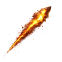 Stunning Meteor Light Fire Display in the Night Sky on transparent background png