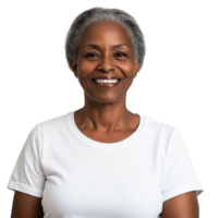 Portrait of a Happy African American Woman in a Joyful Setting on transparent background png