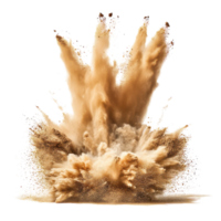 Dynamic Sand Explosion Creating Stunning Patterns on transparent background png