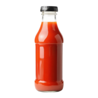 Tomato Sauce Bottle Isolated on White Background Ideal for Food Photography on transparent background png