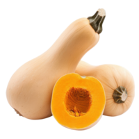Butternut Squash Isolated for Culinary Use and Nutrition on transparent background. png