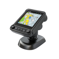 High-Quality Car GPS Device Isolated for Navigation Solutions on transparent background. png