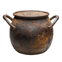 Versatile Cast Iron Pot for Cooking and Baking on transparent background. png