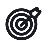A dart in the center of a target png