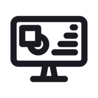 A computer monitor with a computer on it png
