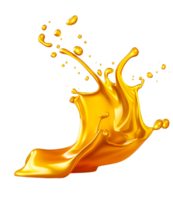 Dynamic Splash of Oil Isolated png