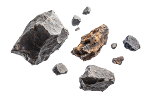 Asteroids Orbiting and Floating in Space png