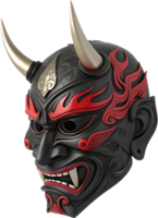 Intricate Japanese Hannya Mask Illustration for Digital Art. . png